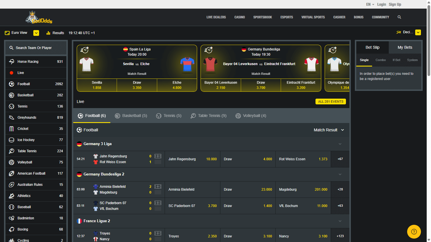 God Odds Casino Desktop screenshot
