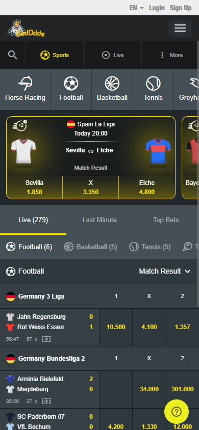 God Odds Casino Mobile screenshot
